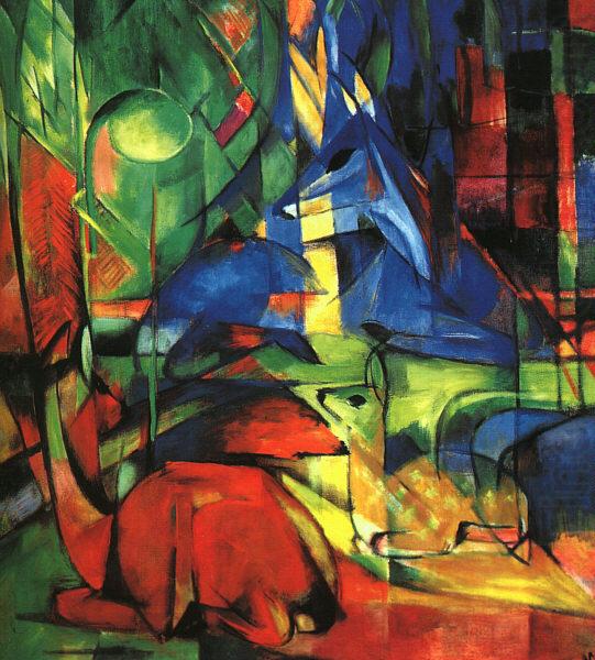 Deer in the Forest II, Franz Marc